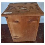 Wooden Potato Storage Box With Hinged Lid