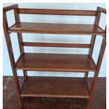 Wooden Three-Tier Bookshelf, 28x12x38 Inches