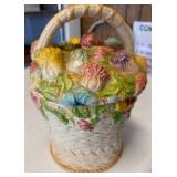 CKA Floral Ceramic Basket with Lid