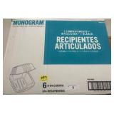 Monogram Foam Hinged Containers, 504 Ct
