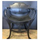 Black Wood Accent Chair with Spindle Arms