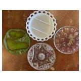 Glass and Ceramic Plates with Stand