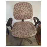 Leopard Print Upholstered Swivel Office Chair