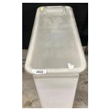 White Plastic Storage Bin With Lid