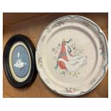 Decorative Plate and Framed Duck Artwork