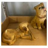 Ceramic Dog Figurines in Box
