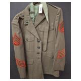 U.S. Military Wool Serge Green Coat, 41R