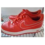 Nike Air Force 1 Low Red Sneakers, Size 9