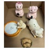 Pig-Themed Ceramic Figurines and Decor