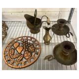 Brass Items and Decorative Trivet
