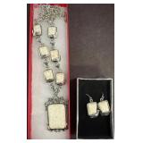 Costume Jewelry Set with Necklace and Earrings