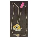 Betsey Johnson Necklace with Floral Pendant