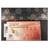 2001 U.S. Mint Uncirculated Coin Set - Denver