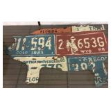 Pig-Shaped License Plate Art Sculpture