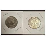 Two Susan B. Anthony Dollar Coins (1979, 1980)
