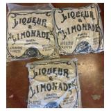 Three Liqueur & Limonade Text Print Bags
