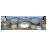 China Dinnerware Set with Floral and Gold Designs