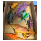 Plastic Dinosaur Figurines in Box