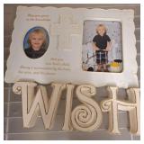White Photo Frame with Wish Lettering