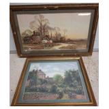 Framed Landscape Prints with Gilt Frames
