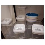 Plastic Containers and Colorful Bowls