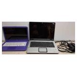 Two HP Laptops with Power Adapters