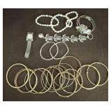 Costume Jewelry and Wristwatch Lot