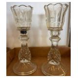Cut Glass Candlestick Holders