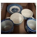 Blue and White Ceramic Tableware