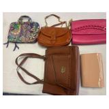 Five Assorted Handbags and Wallets