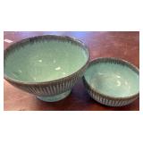 Two Glazed Ceramic Bowls