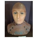 Ideal Plaster Bust of Pilot Figure with Logo