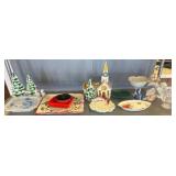 Ceramic and Glass Holiday Decor