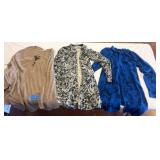 Three Medium-Size Cardigans and Sweaters