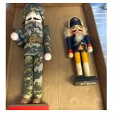 Two Wooden Nutcracker Figures