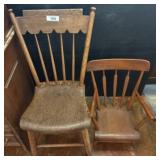 Wooden Spindle-Back Chairs