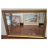Gilded Wall Mirror with Rectangular Frame