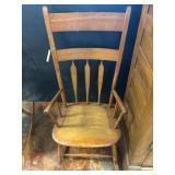 Solid Wood Spindle-Back Rocking Chair