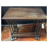 Three-Piece Mahogany Nesting Table Set