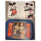 Two Decorative Serving Trays, Mickey and Planters