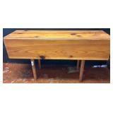 Wood Drop-Leaf Table on Four Legs