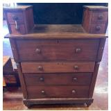 Wooden Chest of Drawers With Side Cabinet Tops
