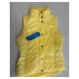 Yellow New York & Company Quilted Vest, Size M