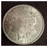 1921 Morgan Silver Dollar Coin