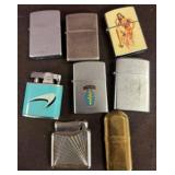 Eight Vintage-Style Cigarette Lighters