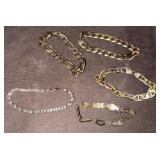 Five Marked 925 Silver Bracelets 125g