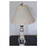 Lighthouse-Themed Table Lamp With Shade