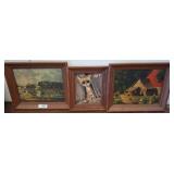 Three Framed Prints, 17x15 Dimensions
