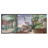 Three 16x20 Oil Painting Scenes