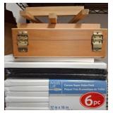 Wooden Art Box, Easel, andï¿½ Canvas Pack